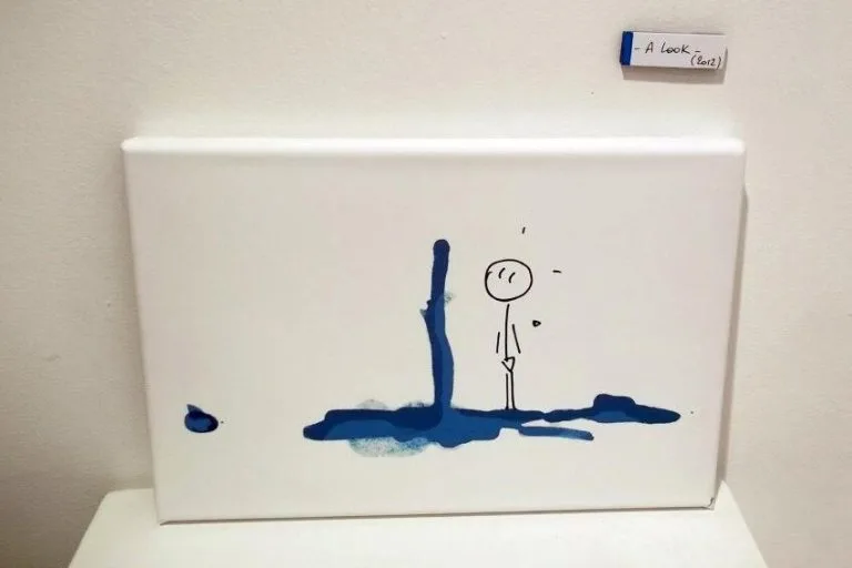 Exposition, bonhommes, illustration, dessin, Marine Dupuich, Aix les Bains, Savoie, Galerie Vaugelas, 2012 , coloré