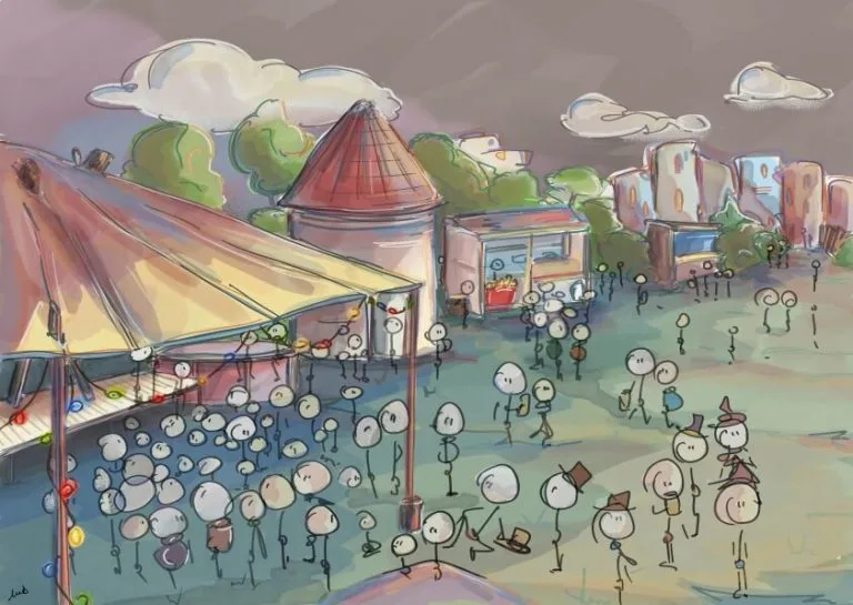 festival, spectacle, théâtre, urbain, montreuil, banlieue parisienne, animation, bonhomme, illustration, bière, paris, Montreuil. rencontre, festivités, musique, atelier